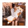 Jensquaify Almohada larga de felpa de gato suave_4