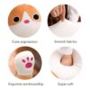 Jensquaify Almohada larga de felpa de gato suave_2