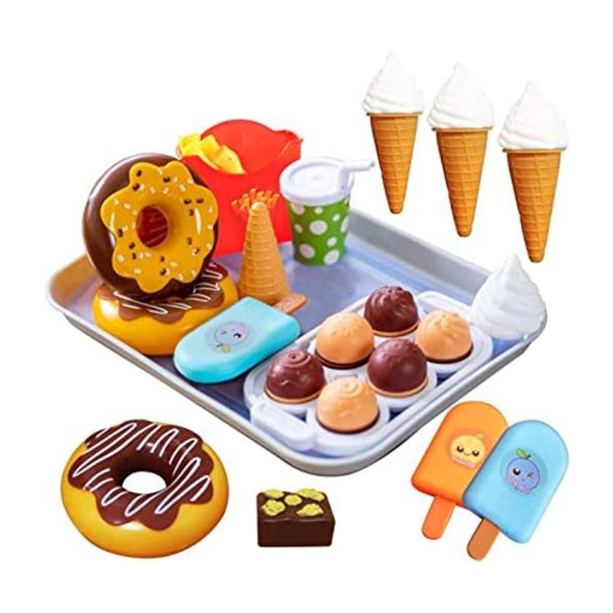 FUNERICA Juego de alimentos de juguete para helados y