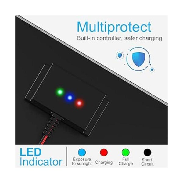 OYMSAE Cargador de batería con panel solar de 20 W12 V_5
