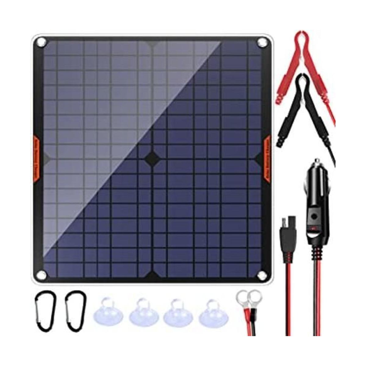 OYMSAE Cargador de batería con panel solar de 20 W12 V
