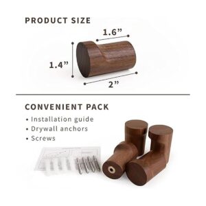 NAUMOO Ganchos de pared de madera natural paquete de 4_6