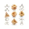Qiandier Rompecabezas de madera 3D 5pcs con 8pcs Metal_1