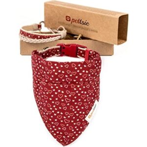 Pettsie Collar de perro a juego bandana y pulsera de_1