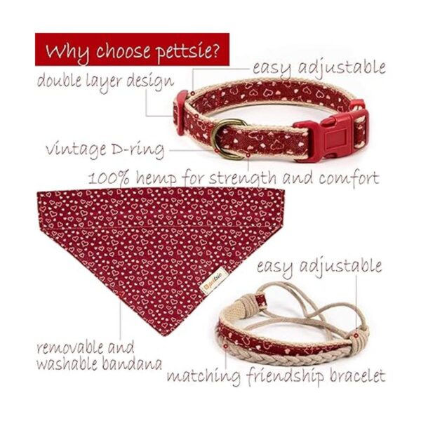 Pettsie Collar de perro a juego bandana y pulsera de_3
