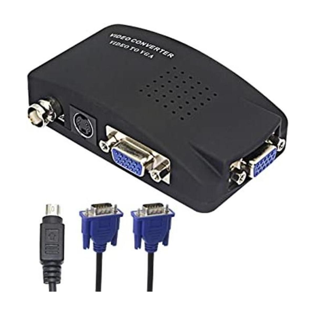 BNC a VGA S Video VGA a VGA Convertidor de CCTV Cámara PC