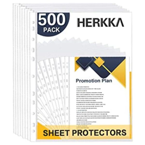 HERKKA Juego de 500 protectores de página de plástico_1