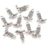 Craftdady 100 colgantes de plata antigua para botas de_1