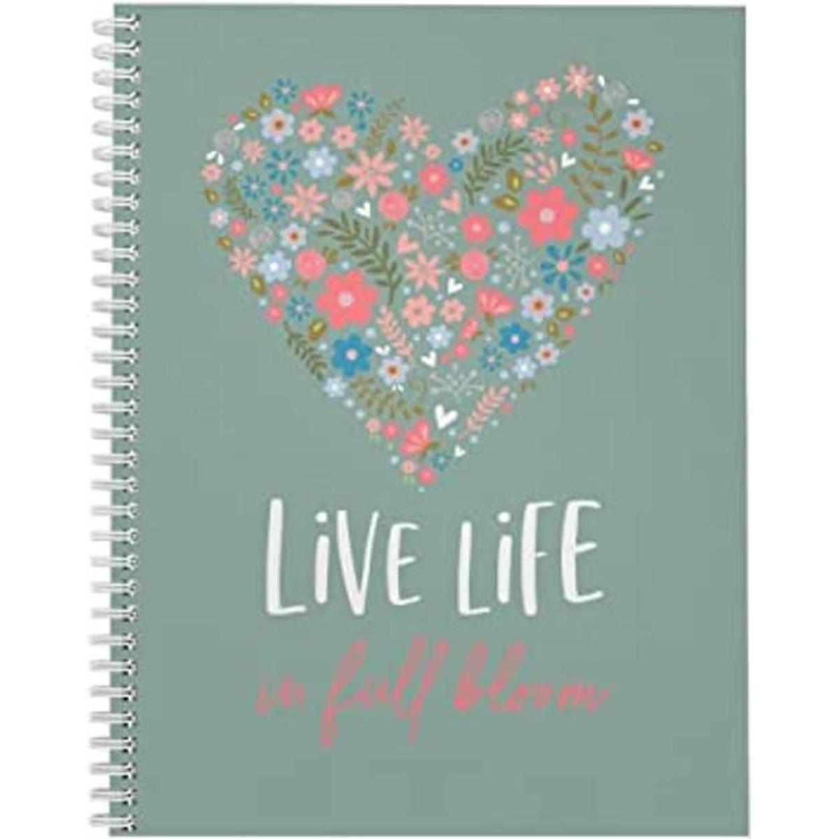 Libreta de tapa blanda Life In Full Bloom de 8.5 x 11.0