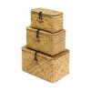 FEILANDUO Cestas de estante con tapa juego de 3 cajas de_1