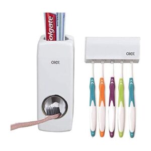 Juego de dispensador de pasta de dientes y soporte para