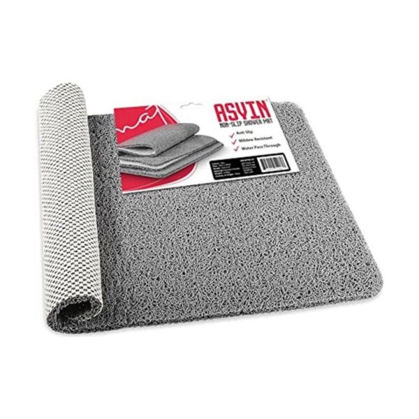 Asvin Tapete de baño con textura suave para ducha