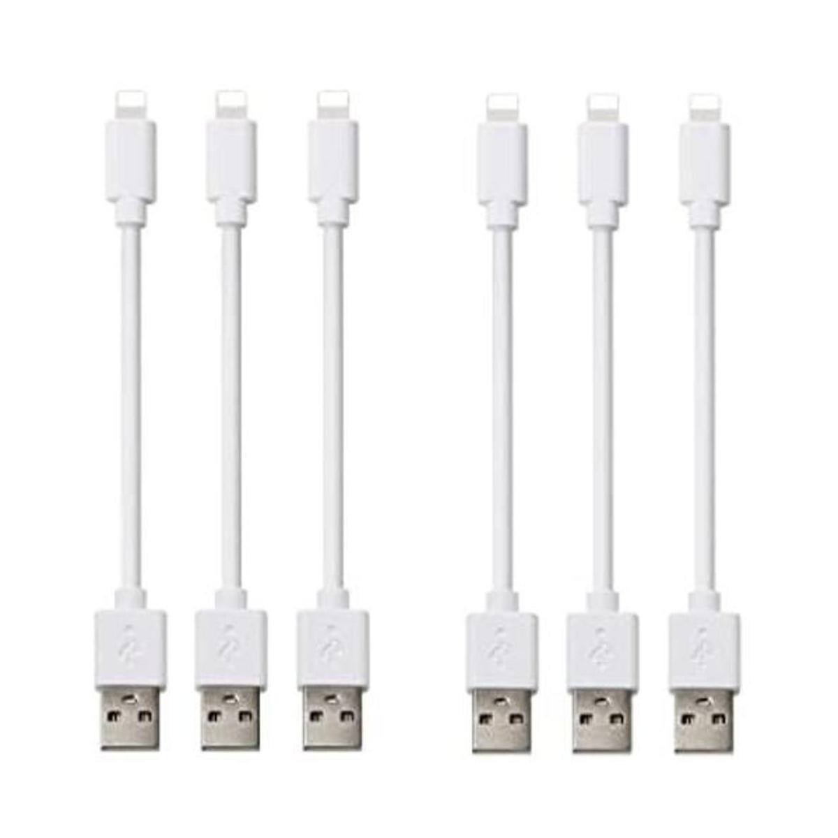Cable de carga corto para teléfono 6 unidades de 1 pie