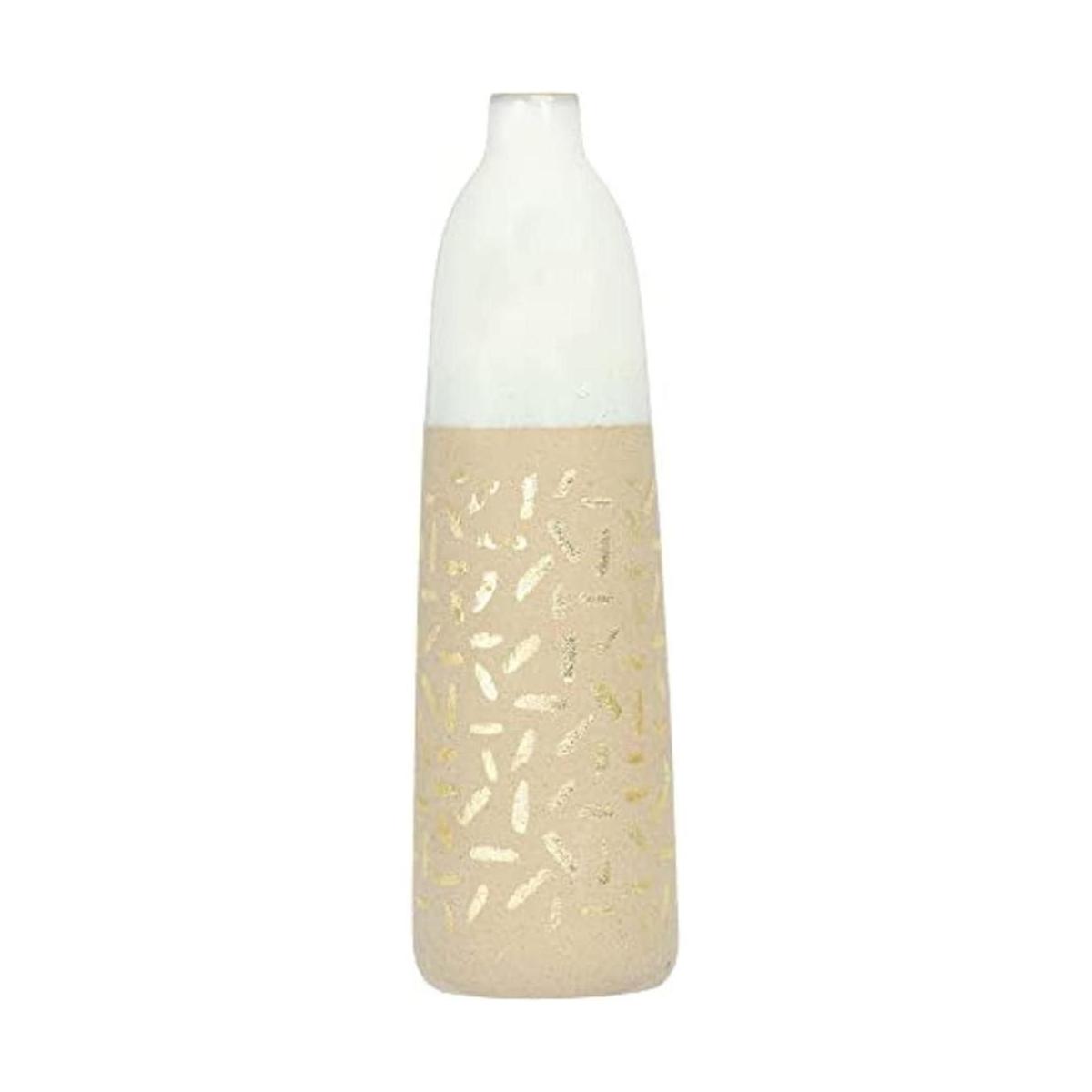 Main Mesa Stoneware Vase with Gold Pattern