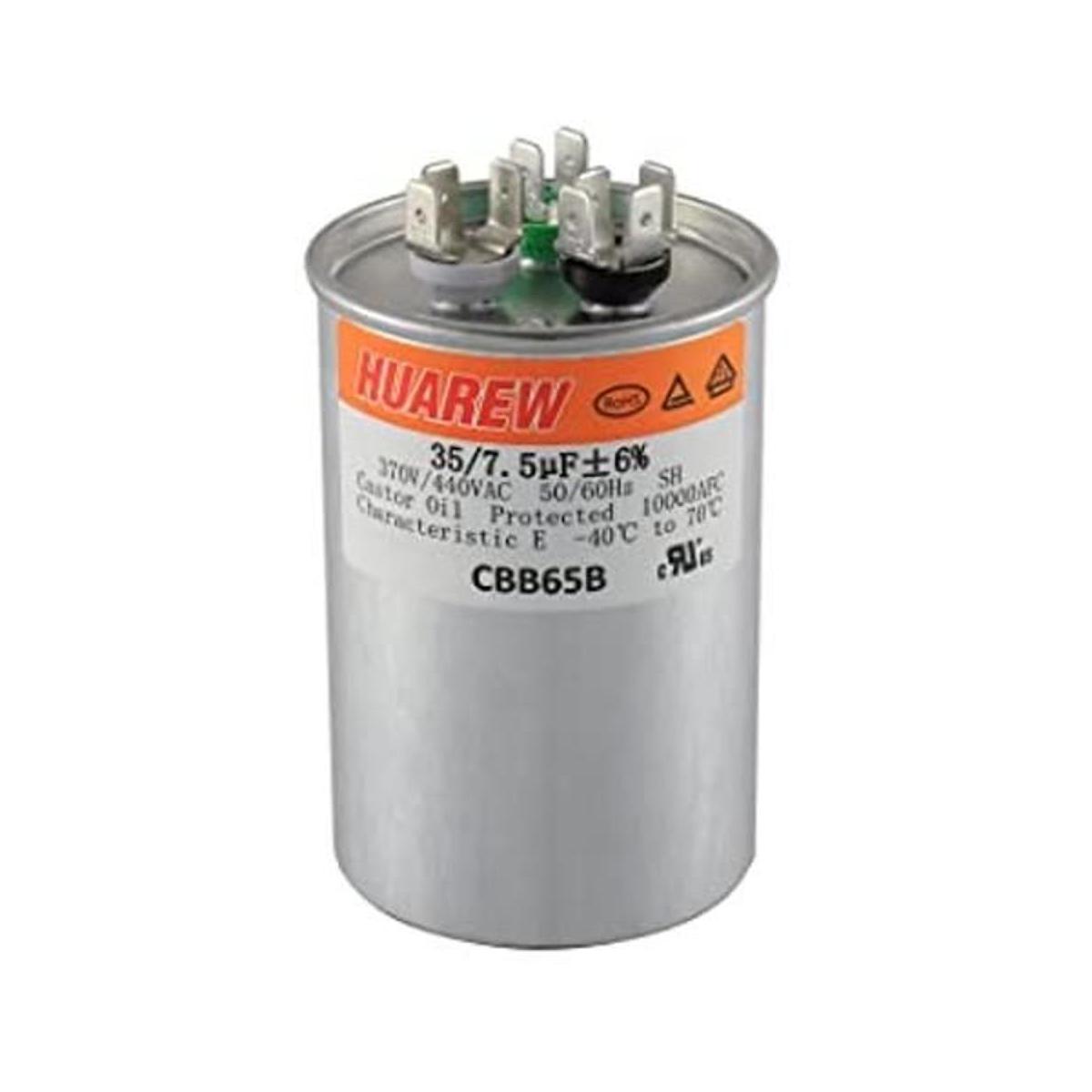 HUAREW Condensador redondo de arranque dual 357.5 uF 6