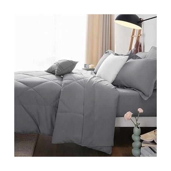 CozyLux Juego de edredón de 7 piezas con sábanas de color_4