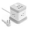 BEVA Regleta de alimentación con 4 tomas 3 puertos USB_1