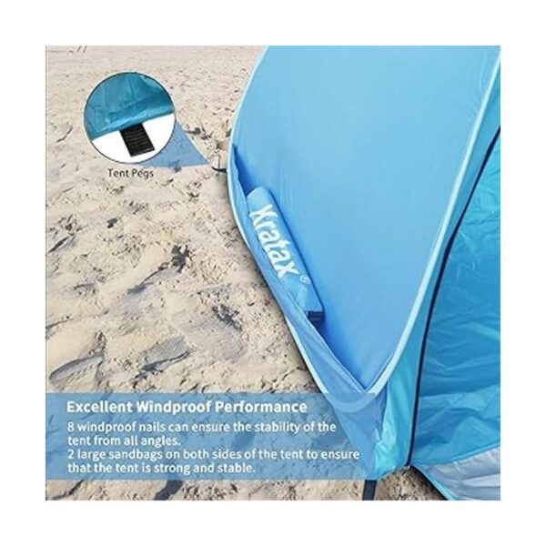 Kratax Tienda de campaña de playa desplegable para 12_4