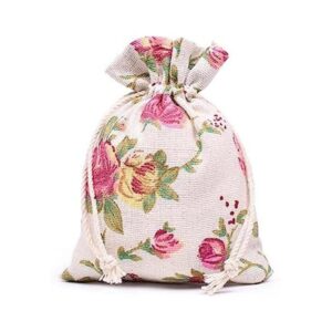 KUPOO 30 bolsas con cordón rosa para flores bolsas de_1