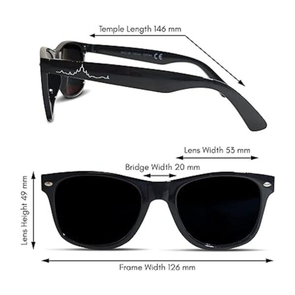 Gafas de sol polarizadas Kiva Retro Negro brillante_3