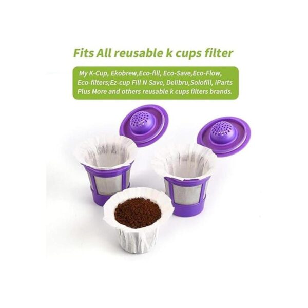 Filtros de papel de café con tapa desechables para Keurig_3