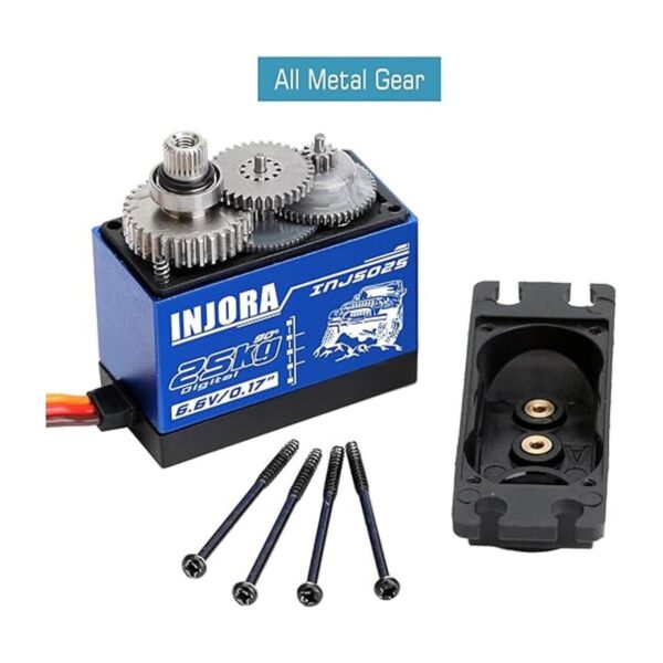 INJORA Servo RC Servo digital de 55.1 lbs de alto par de