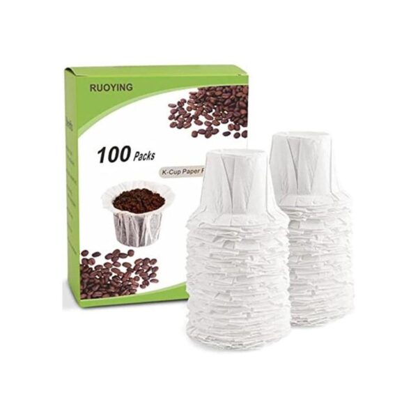 Filtros de papel de café con tapa desechables para Keurig_1