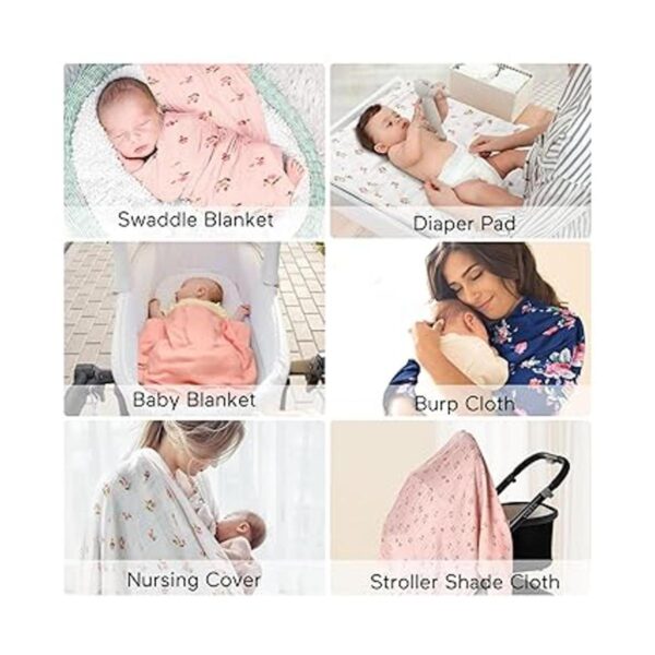 Momcozy Mantas de bebé para niñas y niños manta grande y_5