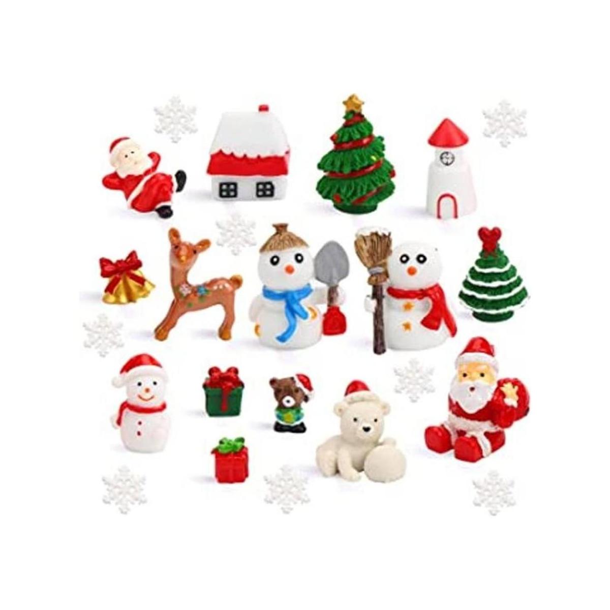 DIYASY Figuras en miniatura de Navidad 30 piezas de mini