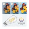 Paquete de 6 bombillas LED Edison regulables de 8 W