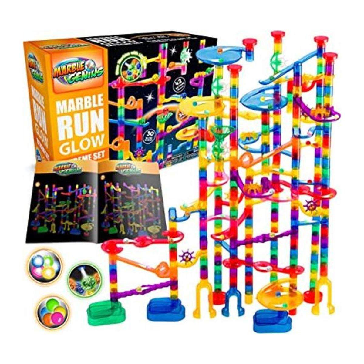 Marble Genius Glow Marble Run Extreme Set 300 piezas