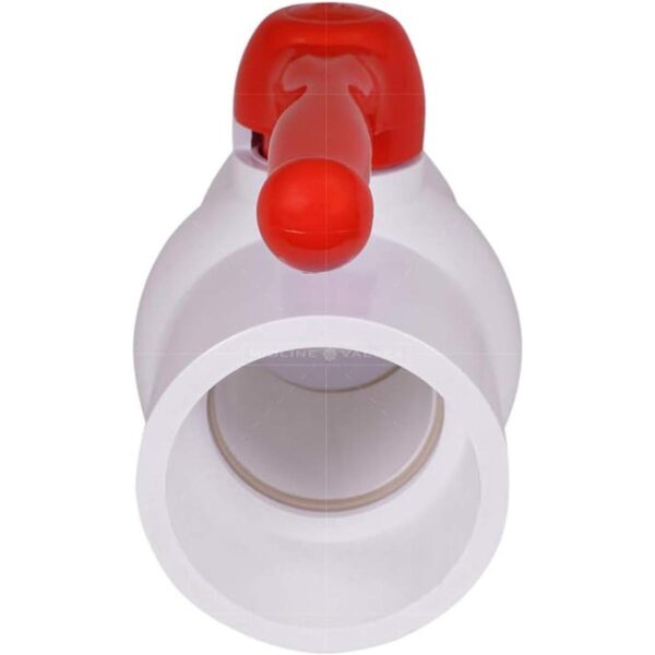 Midline Valve Válvula de bola de PVC con mango en T rojo_3
