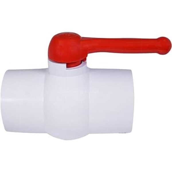 Midline Valve Válvula de bola de PVC con mango en T rojo_2