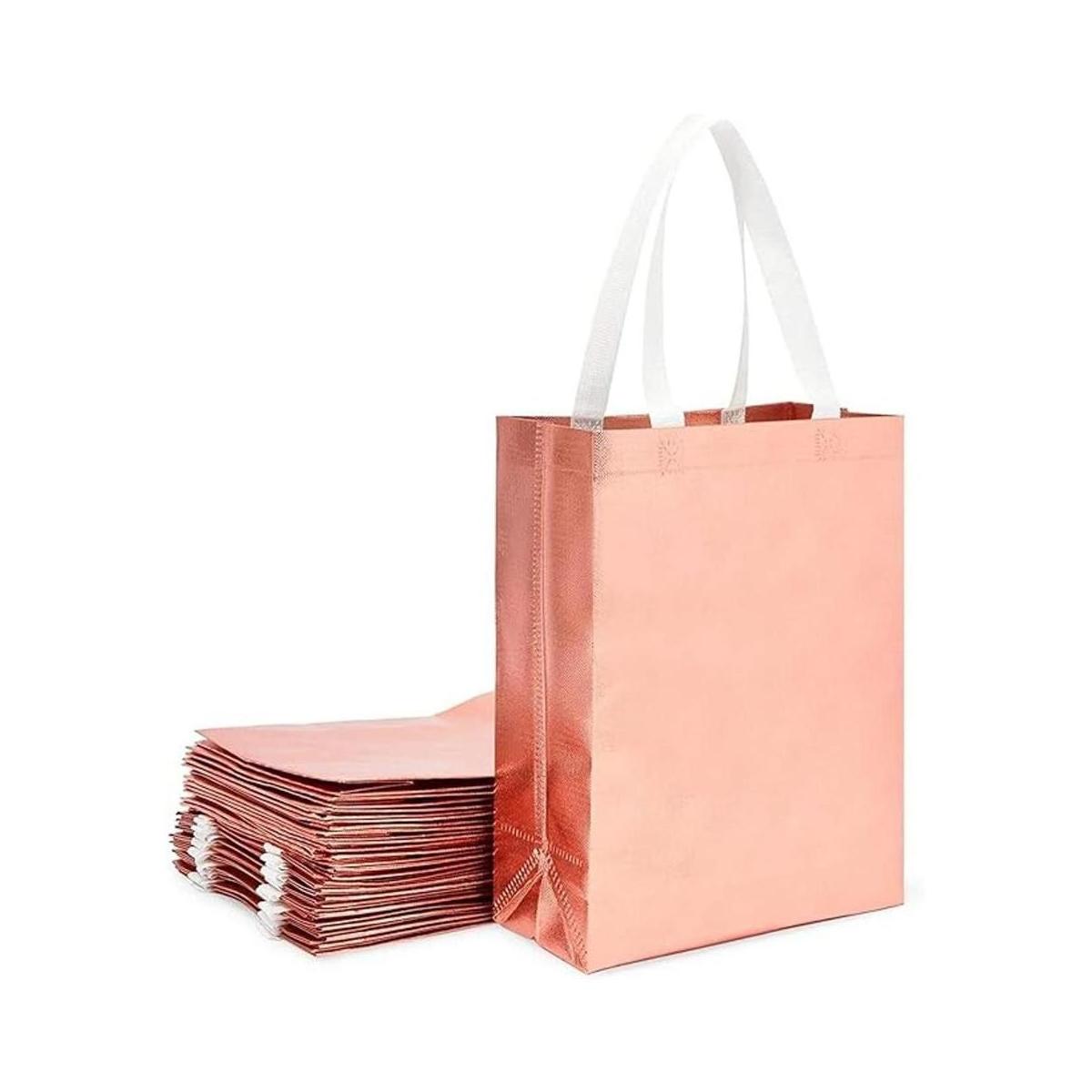Bolsa reutilizable para compras grande oro rosa 20