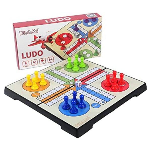 KIDAMI Ludo Juego de mesa magnético plegable y ligero_1