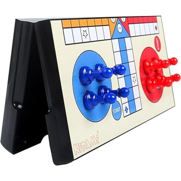 KIDAMI Ludo Juego de mesa magnético plegable y ligero_3