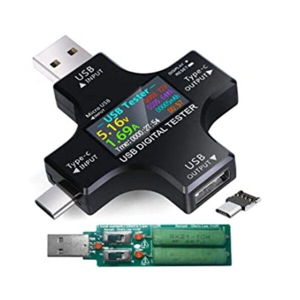 Probador USB C multímetro digital IPS 2 en 1 2022_1