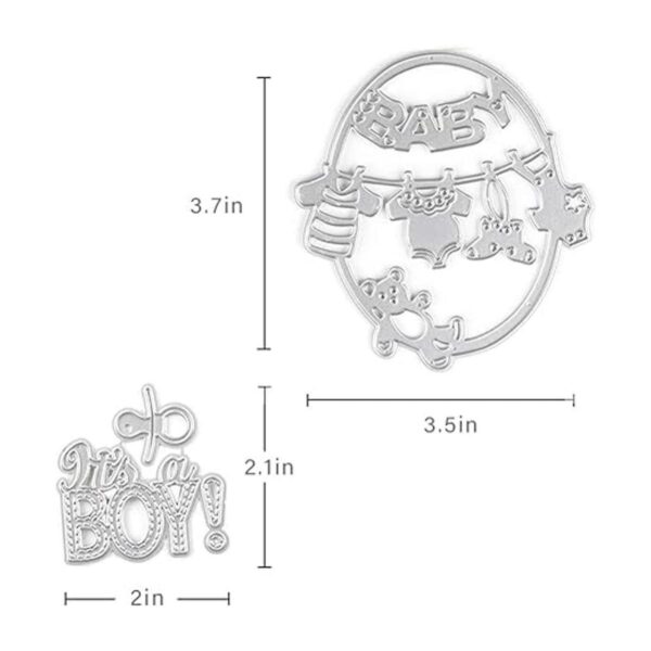 Troqueles de corte de metal para bebé plantilla de molde_2