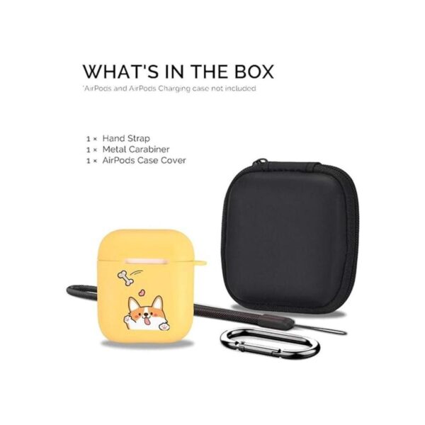 MAYCARI Bonita funda Corgi para perros AirPods 2 y 1 con_2