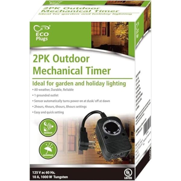 ECOPlugs Salida de temporizador de luz para exteriores