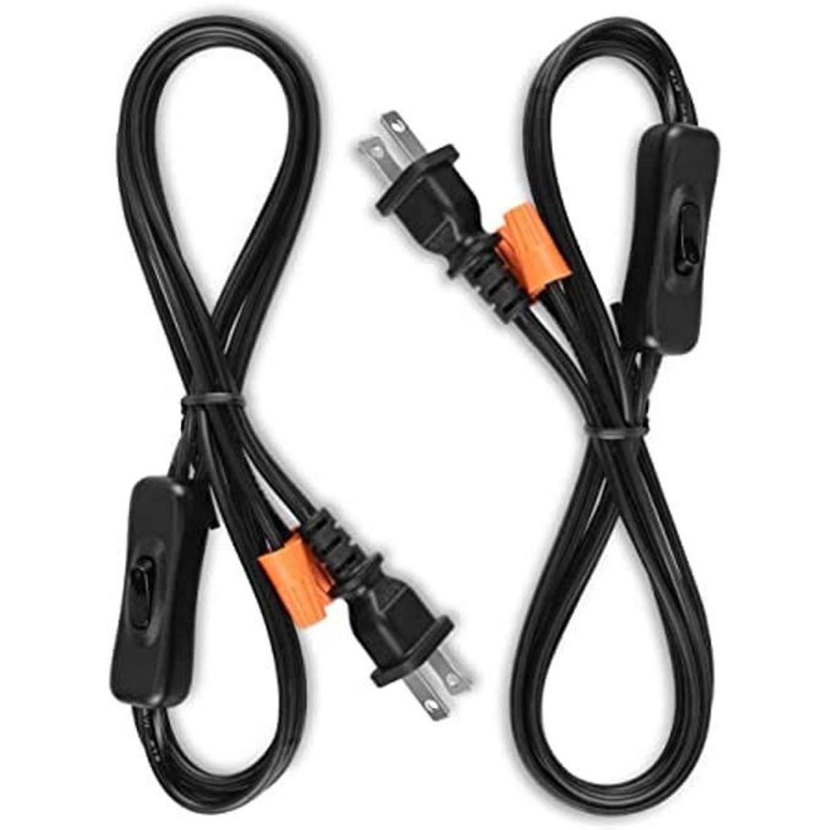 Cable de lámpara con interruptor de botón enchufe de