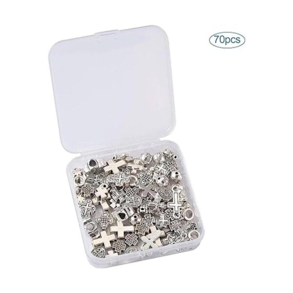 Pandahall 70 unidscaja 16 estilos antiguos plata santa_3