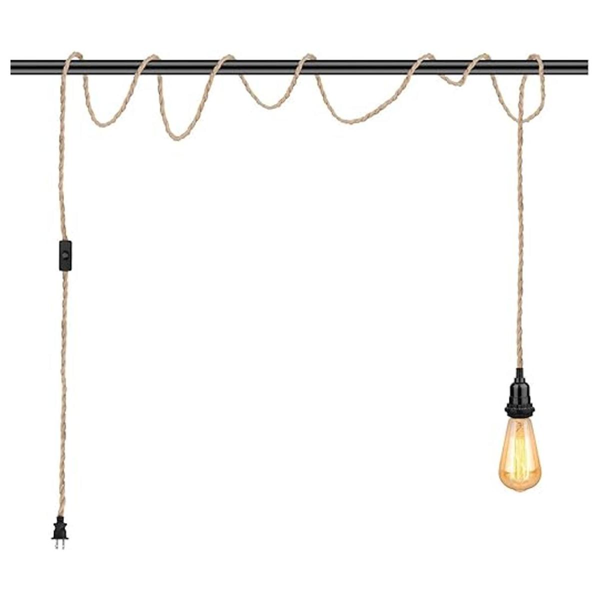 Kit de cable de luz colgante con enchufe de interruptor