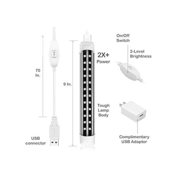 HouLight Tubo LED de luz negra de 6 W para sustituir