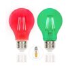 Paquete de 2 bombillas LED rojas de filamento A19 E26 8W_1
