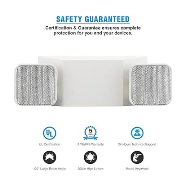 EXITLUX Juego de 6 luces LED de salida de emergencia con_6