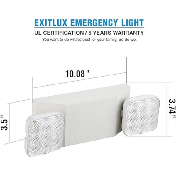EXITLUX Juego de 6 luces LED de salida de emergencia con_4
