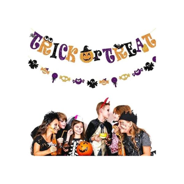 Bandera de Halloween para decoración de fiesta de trucos o_3