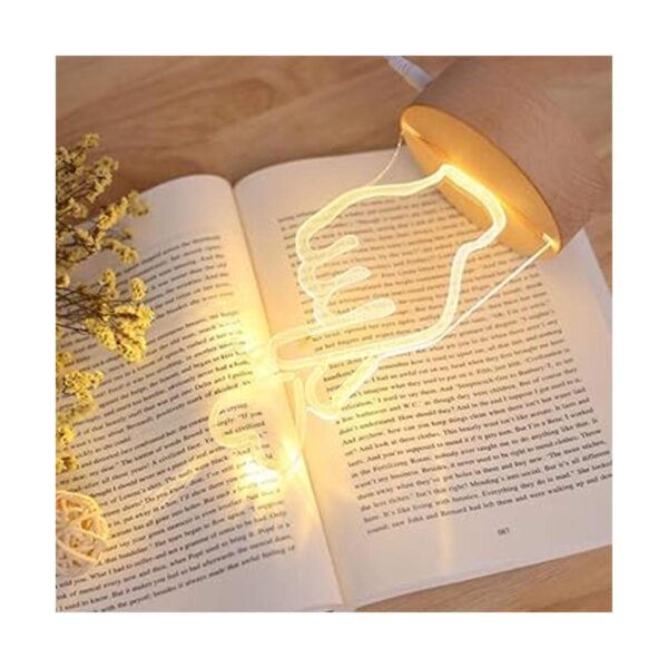 OSALADI Lámpara de escritorio con forma de corazón y luz