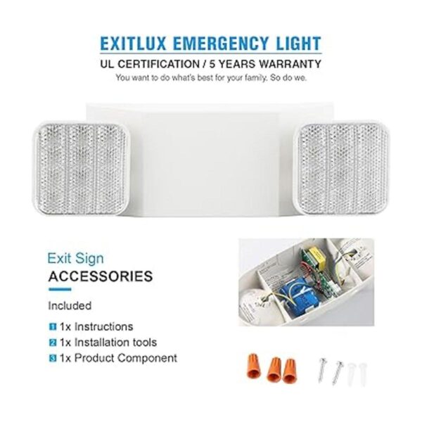 EXITLUX Juego de 6 luces LED de salida de emergencia con_2